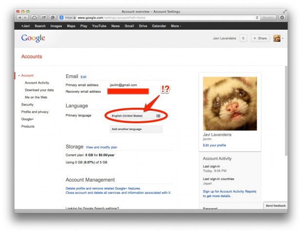 google-language-settings