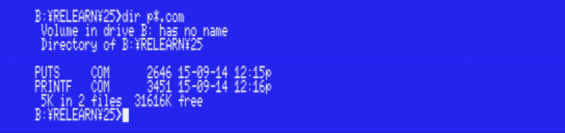 PUTC.COM and PRINTF.COM file sizes (Click to enlarge)